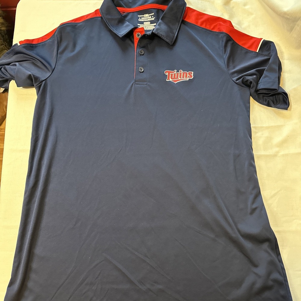 Minnesota Twins Baseball  Men's Dri Fit Shirt Sleeve Polo Shirt‎ L